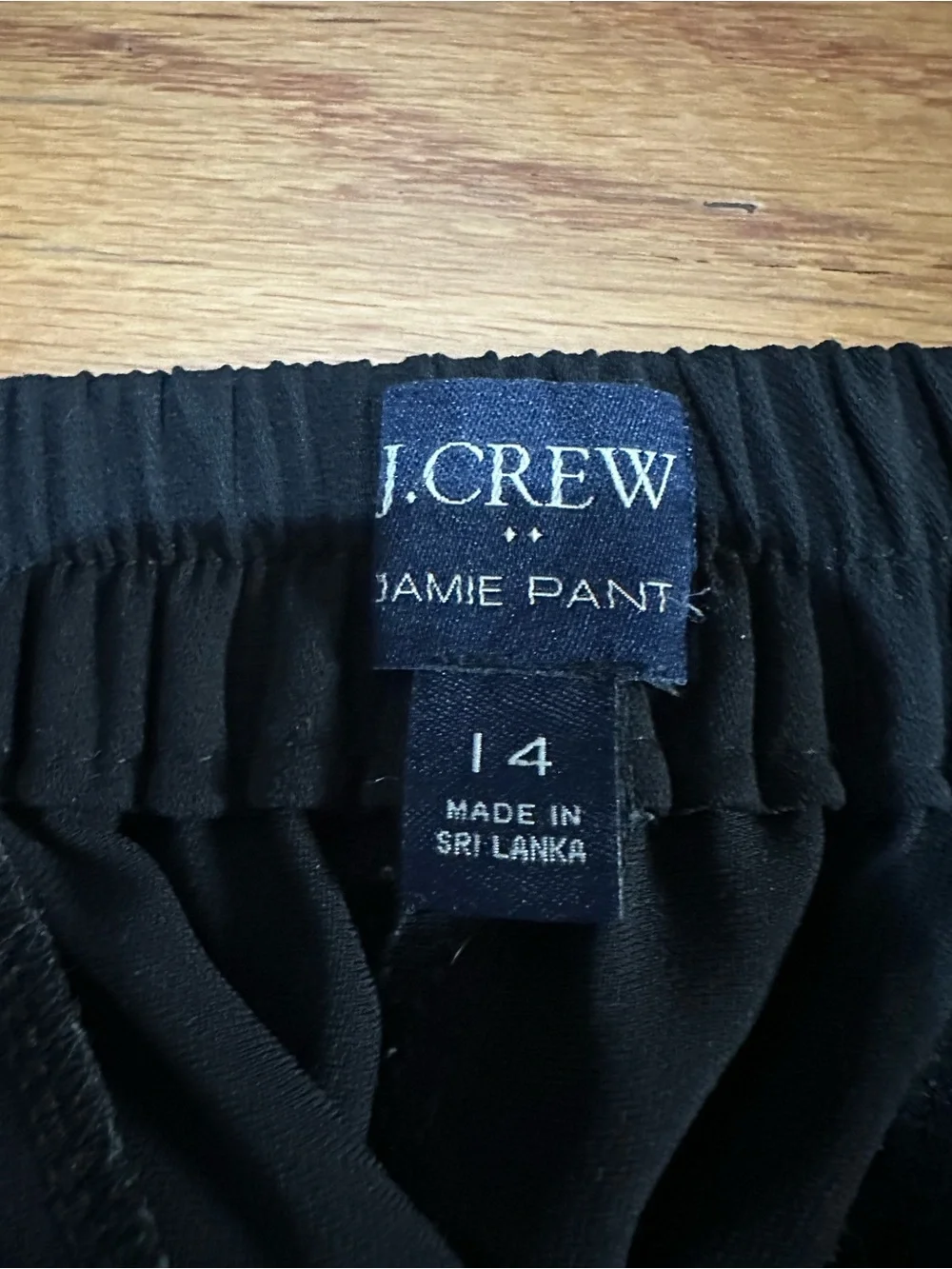 J. Crew Black Jamie Pants Trousers Elastic Waist Career Professional Office 14